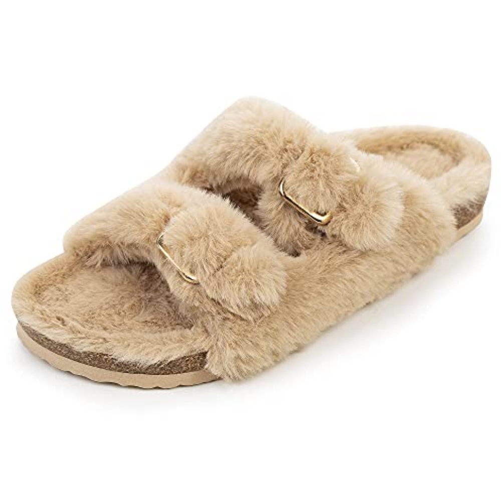 FITORY Women's Open Toe Slipper with Cozy Lining - NWT - Size: 9